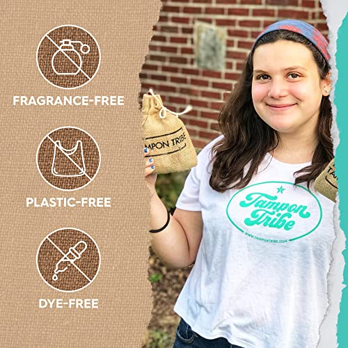 Tampon Tribe - Organic Cotton Pads with Wings for Women, Chemical-Free Breathable Sanitary Pads